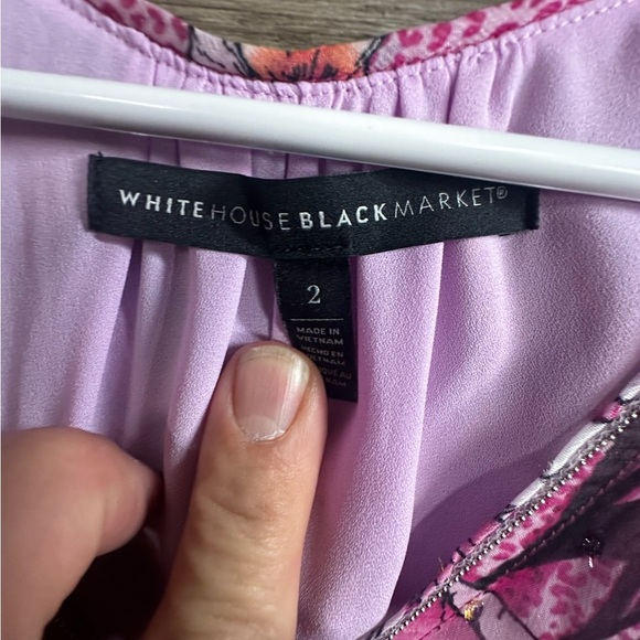 White House Black Market Pink Flutter Sleeve Wrap Blouse - Picture 8 of 8